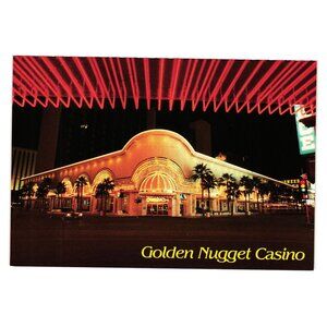 Golden Nugget Casino Hotel Vacation Vegas NV Freemont Street Vintage Postcard